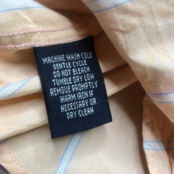 Johnnie Walker Shirt Mens 2XL Blue Peach Silk Tencel Button Career Casual XXL - Picture 9 of 11